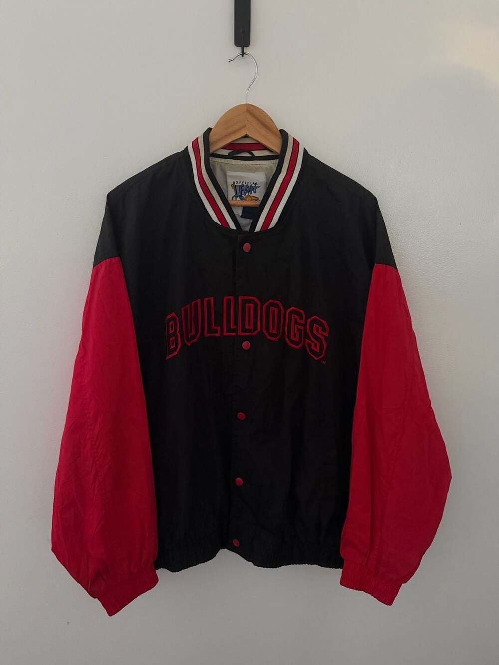 Vintage Georgia Bulldogs Official Fan Sportswear Lightweight Snap Bomber Jacket